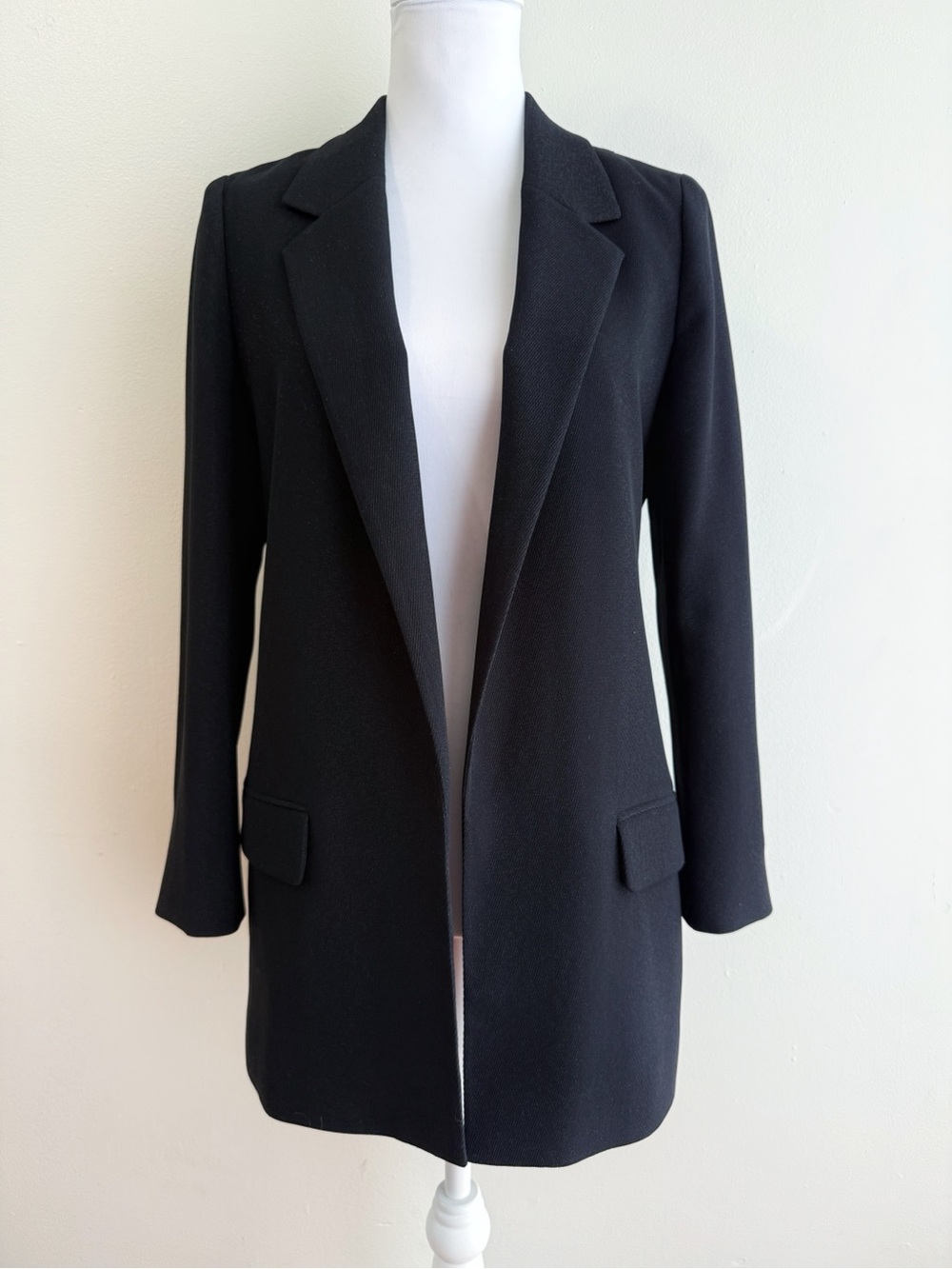 ALL SAINTS ALEIDA SHIMMER BLACK BLAZER JACKET